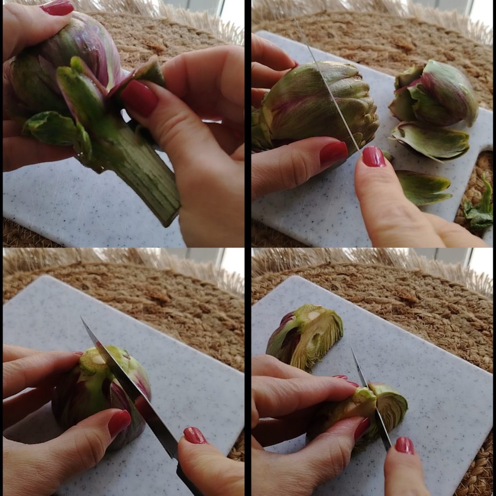 Frikadellen mit gebackenen Artischocken