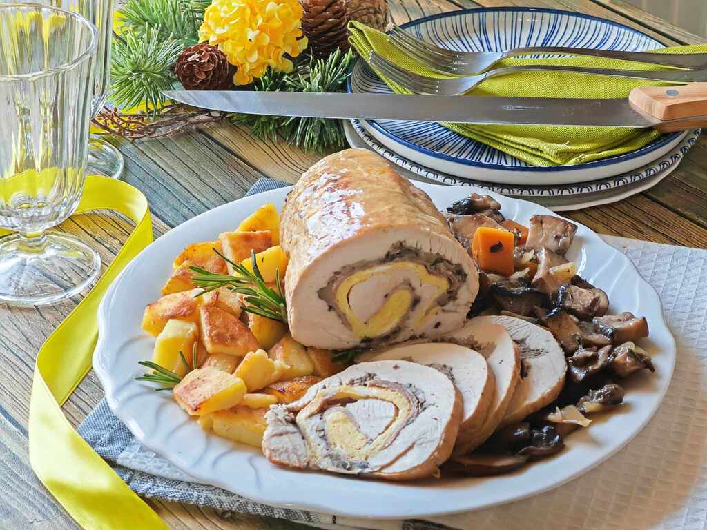 Gerollter Truthahnbraten