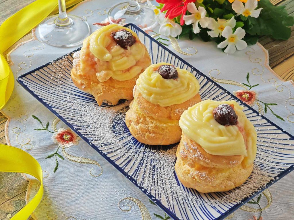 Gebackene San Giuseppe Zeppole