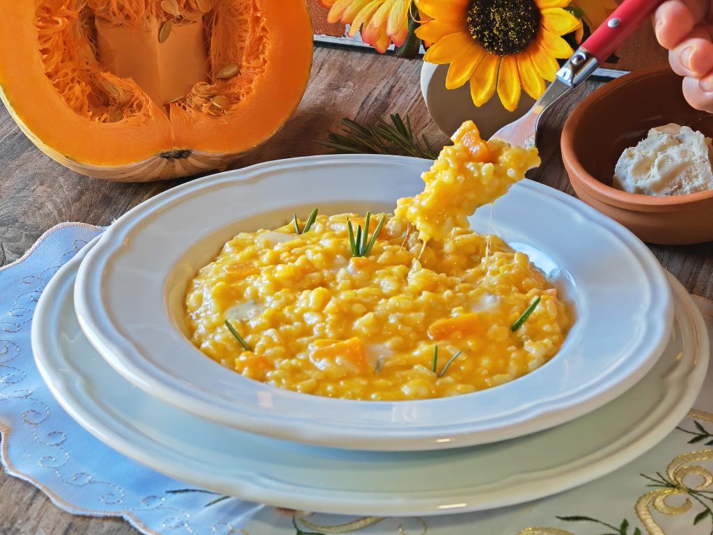 Kürbis-Gorgonzola-Risotto