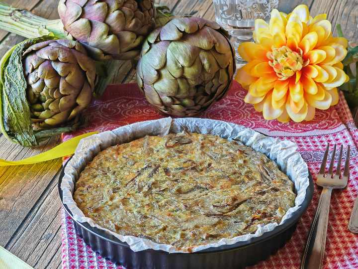 Leichte Artischocken-Frittata