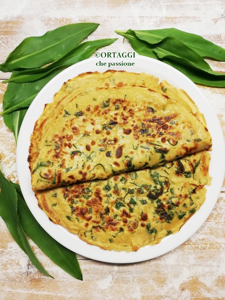 crepes mit wildem Bärlauch