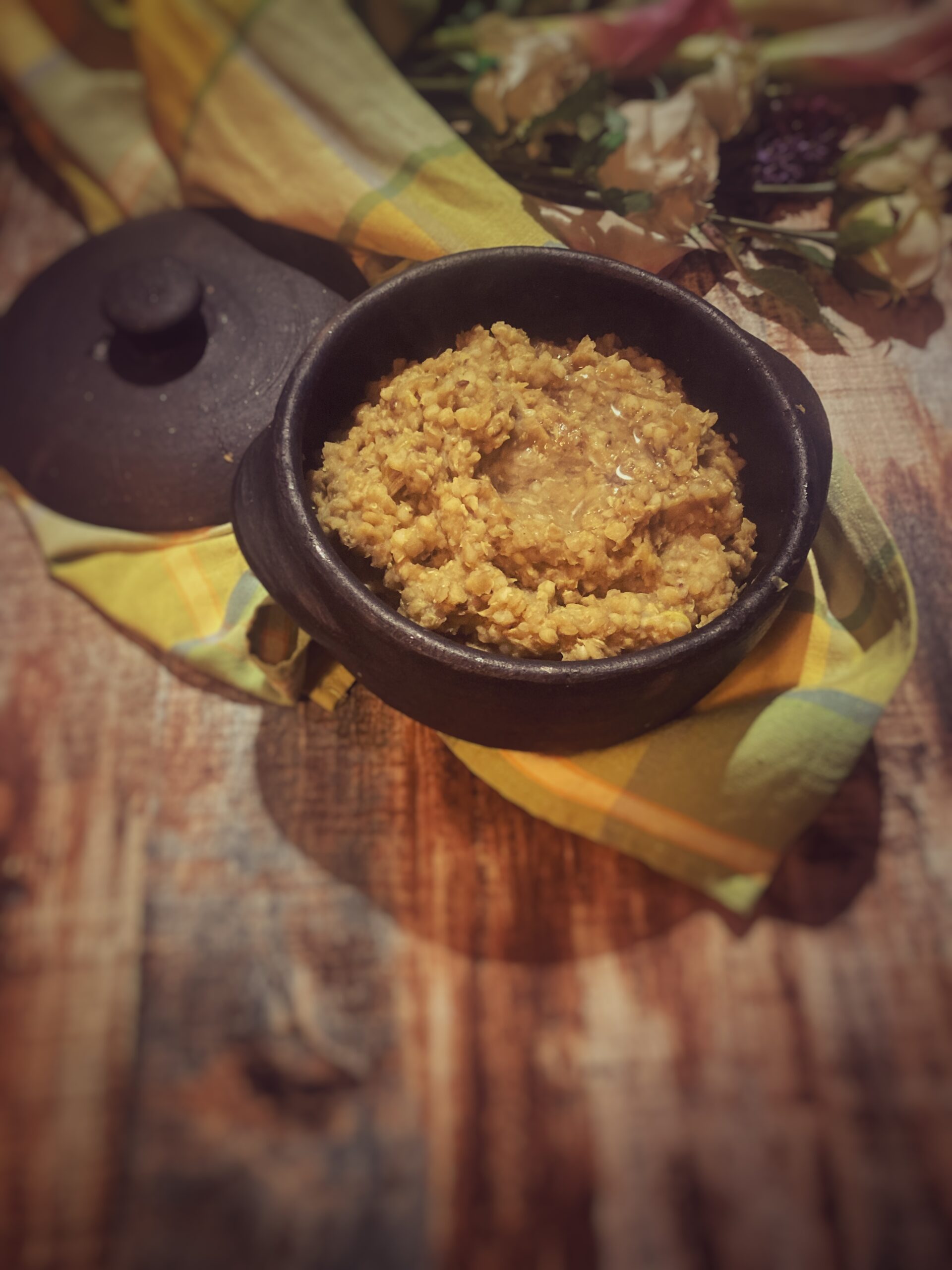 Proteinsuppe aus Linsen und Buchweizen