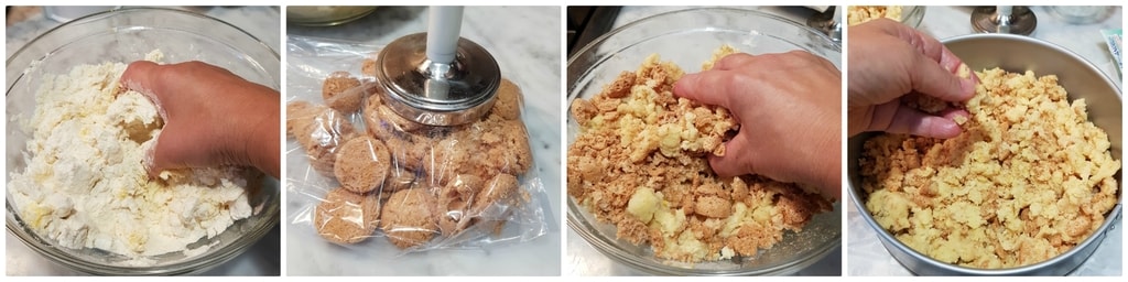 streuselkuchen mit pfirsichen und amaretti