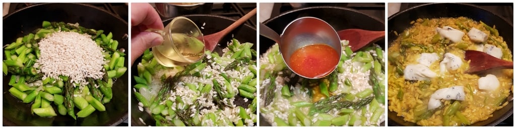 risotto allo zafferano con asparagi