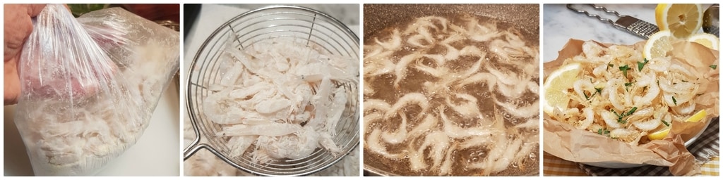 frittierte weiße Garnelen