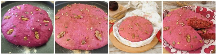 Rote-Bete-Brot mit Nüssen