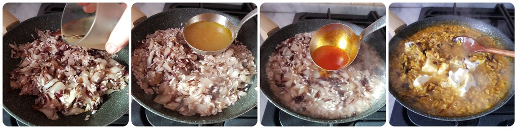 Risotto mit Radicchio, Gorgonzola und Walnüssen