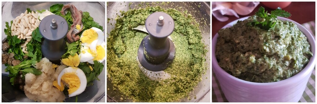 grüne Sauce für gekochtes Fleisch