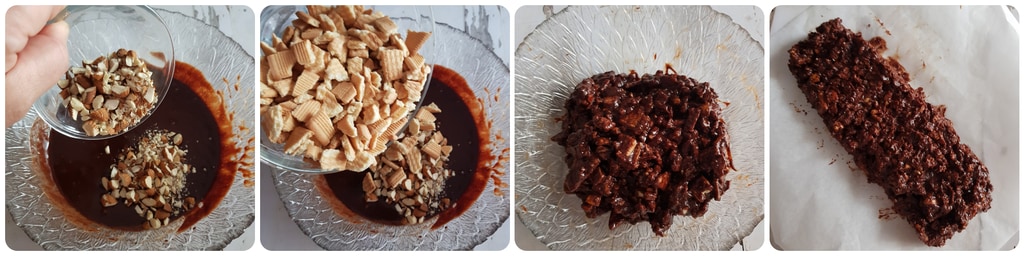 Kekssalami mit Mandeln