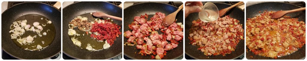 rustikale schmackhafte Tagliatelle