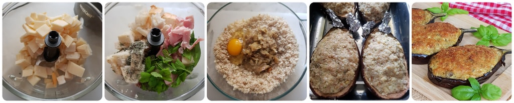 Gefüllte Auberginen mit Käse