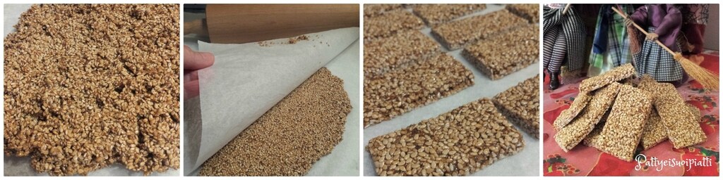 krokant mit sesamsamen