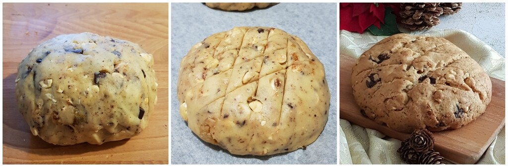 Pandolce mit Feigen und Haselnüssen