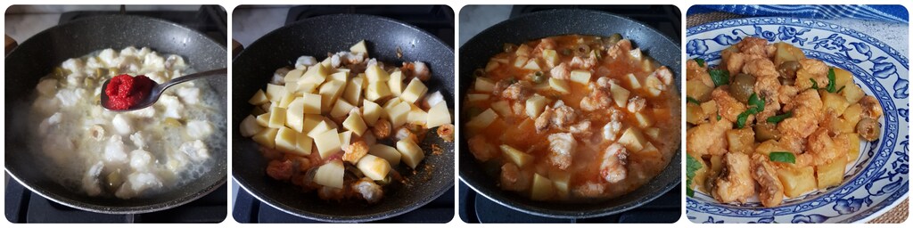 Seeteufelragout mit Kartoffeln und Oliven