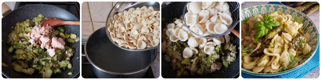 orecchiette mit spargel und thunfisch