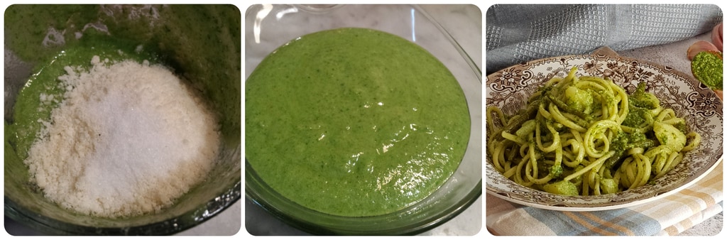 trenette mit pesto, grünen bohnen und kartoffeln