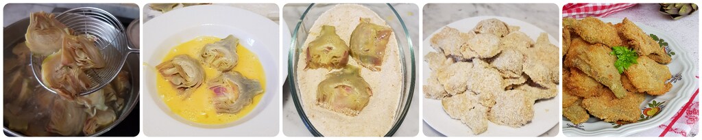 panierte und frittierte Artischocken