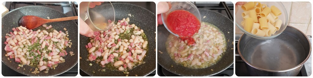 mezze maniche mit cannellini