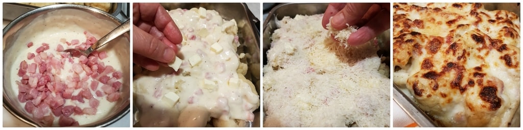 gratinierter Blumenkohl mit Speck