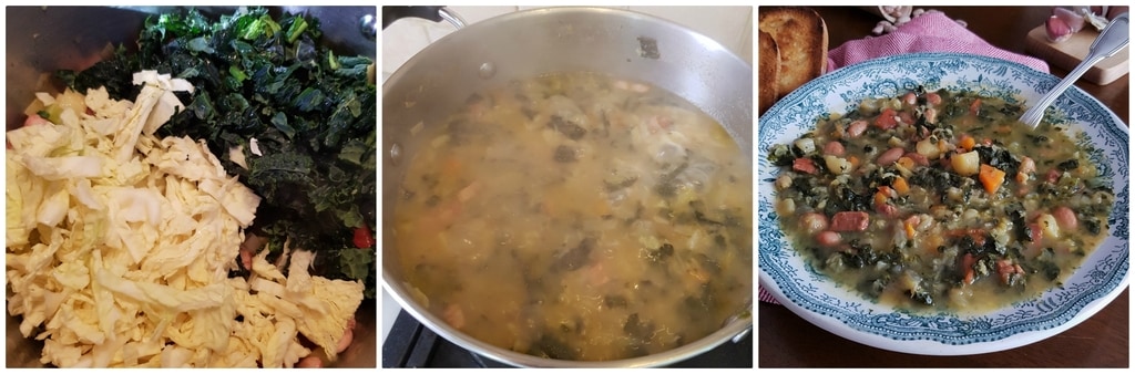 grünkohl- und bohnensuppe