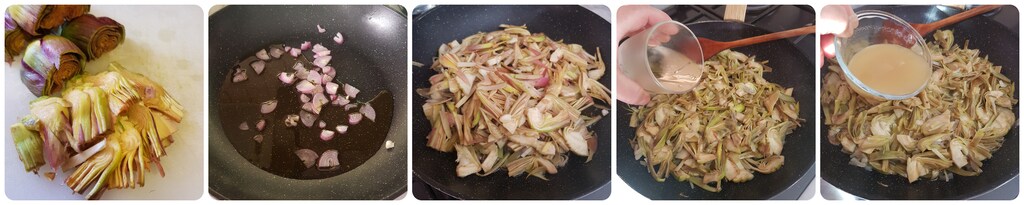 pasta mit Artischocken und Garnelen