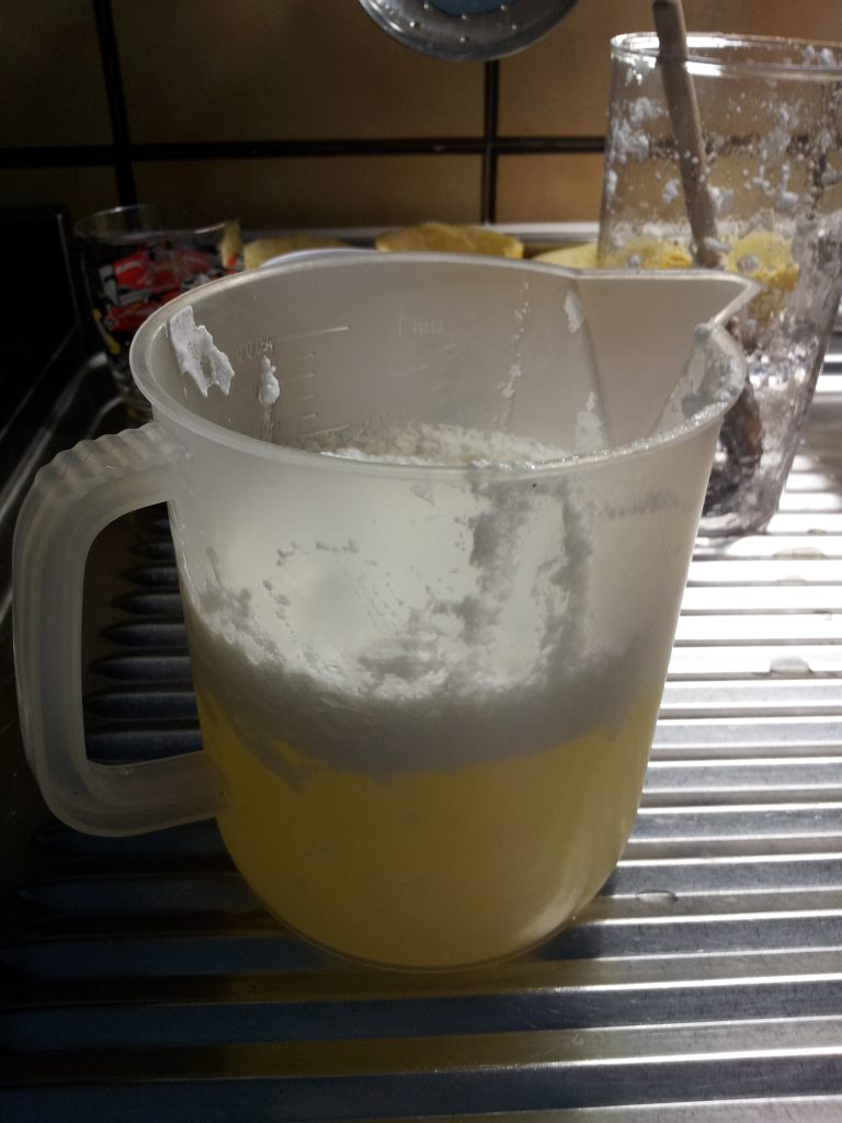 Vereinte Zutaten für das Sorbet