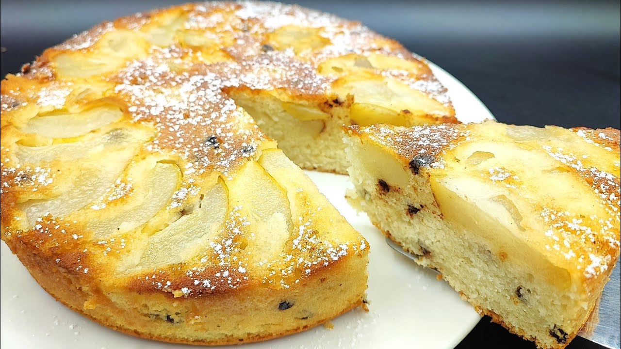 Umgedrehter Birnenkuchen ohne Eier