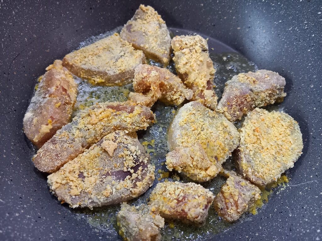 Fischstückchen mit Mandarinencreme