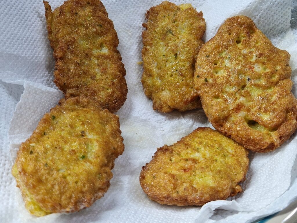 Die Muschel- und Garnelenpfannkuchen