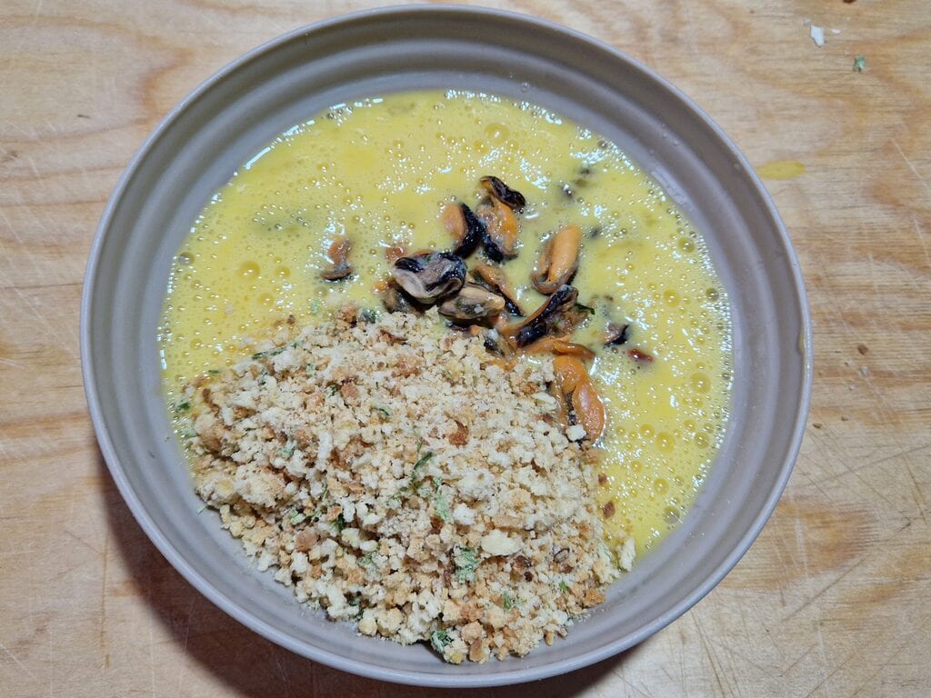 Die Muschel- und Garnelenpfannkuchen