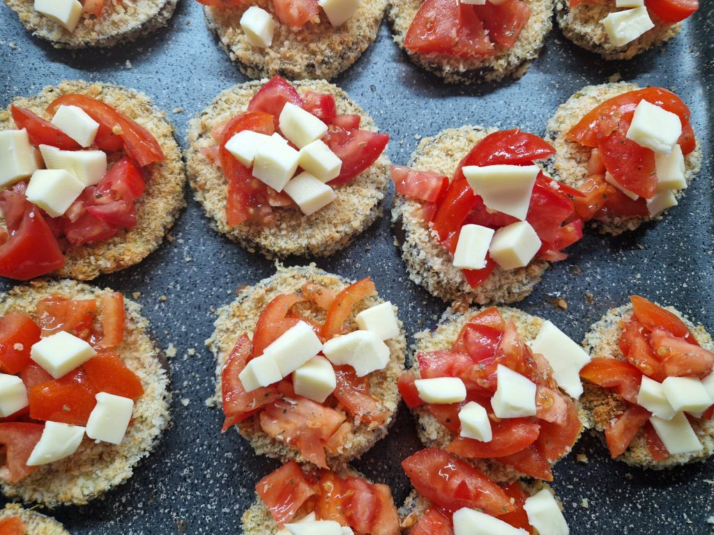 Die Auberginenpizzetten