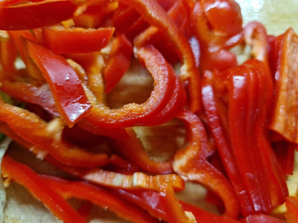 Paprika in Scheiben