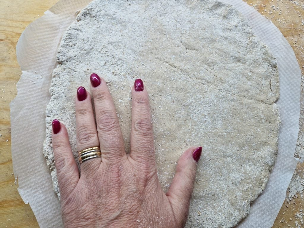 Die Pizza mit Hafermehl