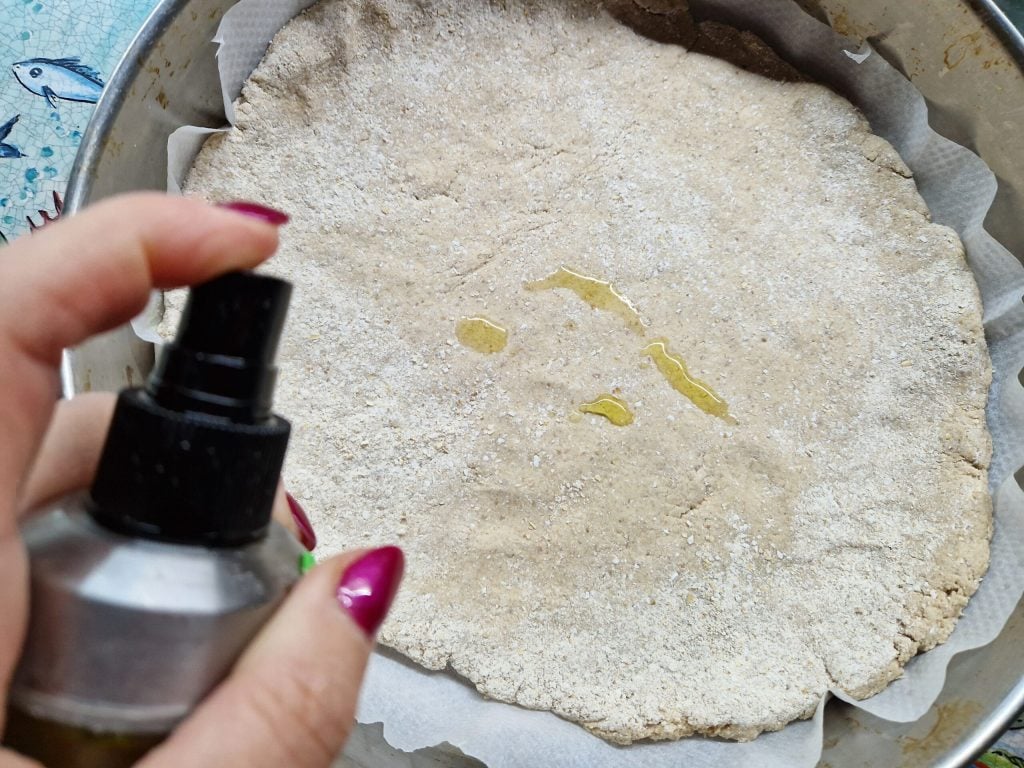 Die Pizza mit Hafermehl