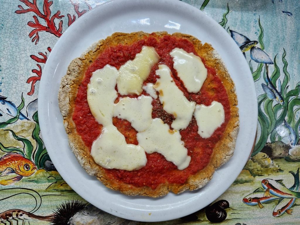 Die Pizza mit Hafermehl