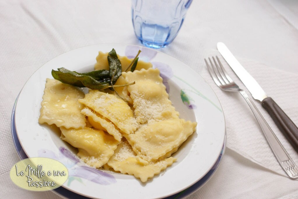 Ravioli gefüllt mit Ricotta