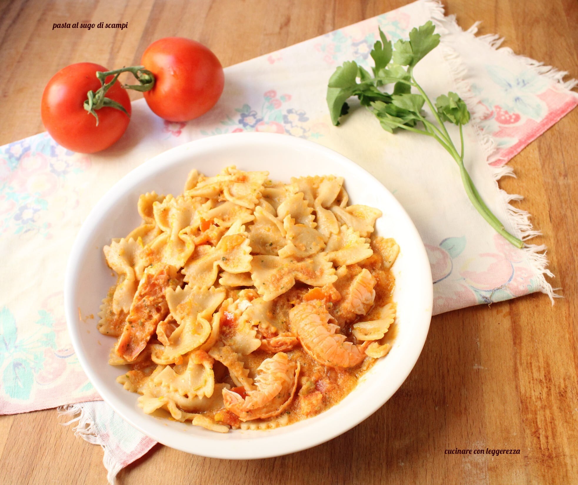 Pasta mit Scampi-Sauce