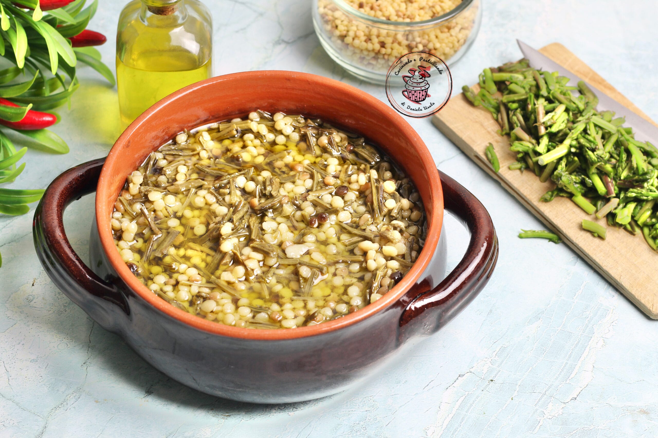 Fregula Sarda mit wilden Spargeln, einfaches Rezept