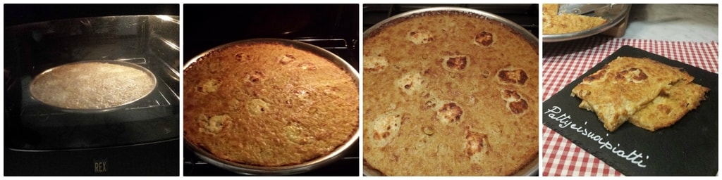 farinata mit Frühlingszwiebeln und Stracchino