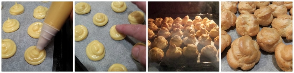 herzhafte Windbeutel gefüllt