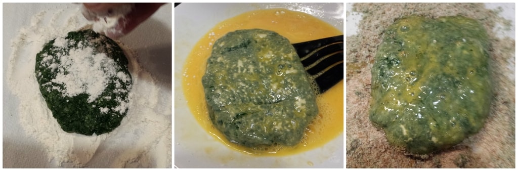 Hähnchenfilet und Spinat-Schnitzel