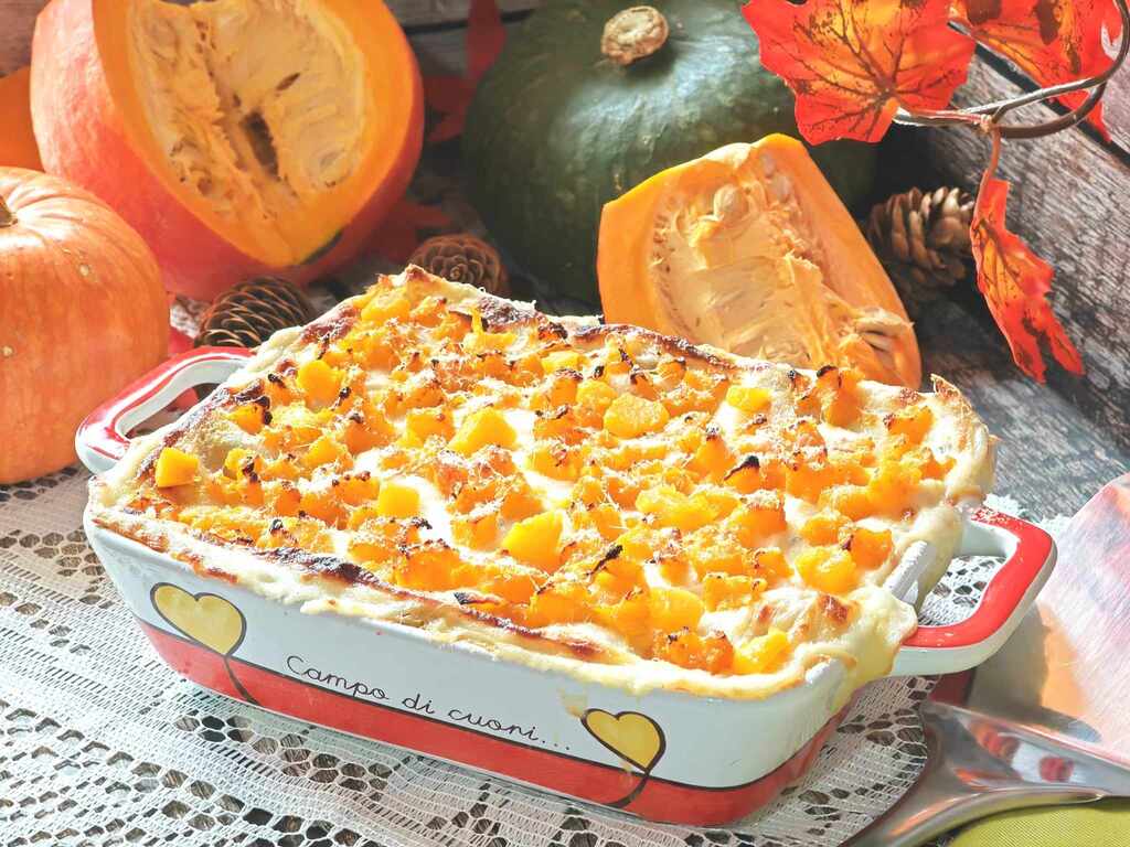 Cremige Kürbislasagne
