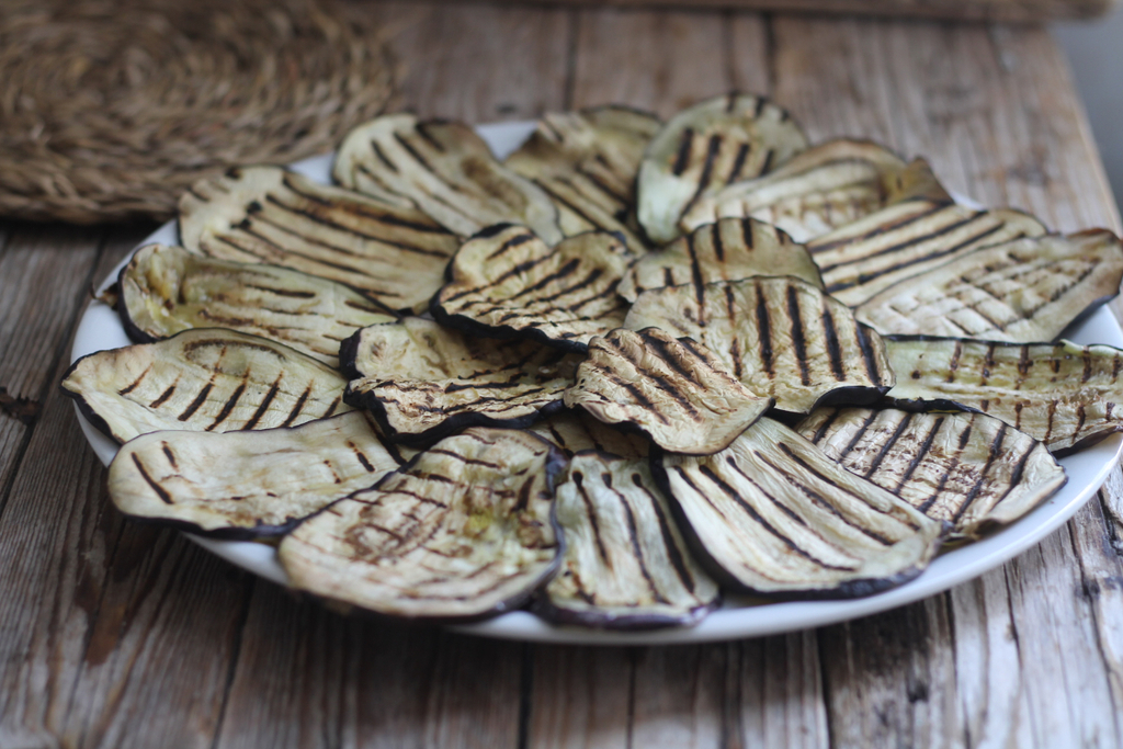 gegrillte auberginen