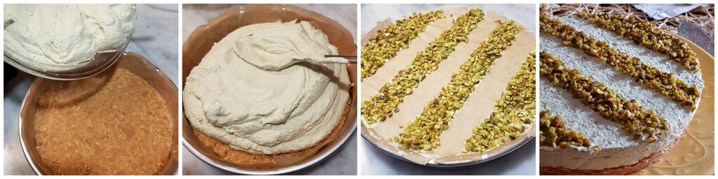 käsekuchen mit pistaziencreme