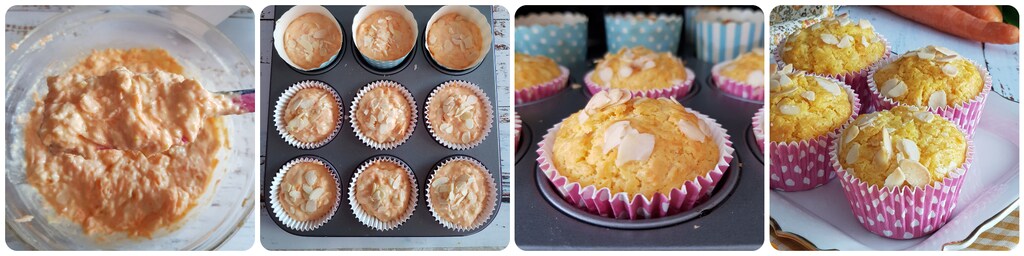 Muffins mit Karotten, Orange und Mandeln