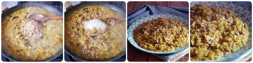 Risotto mit Radicchio, Gorgonzola und Walnüssen