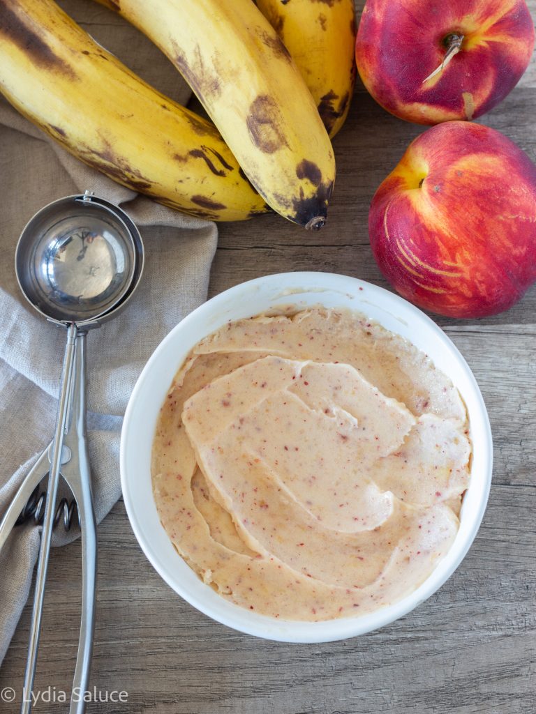 falsches Pfirsich-Bananen-Eis