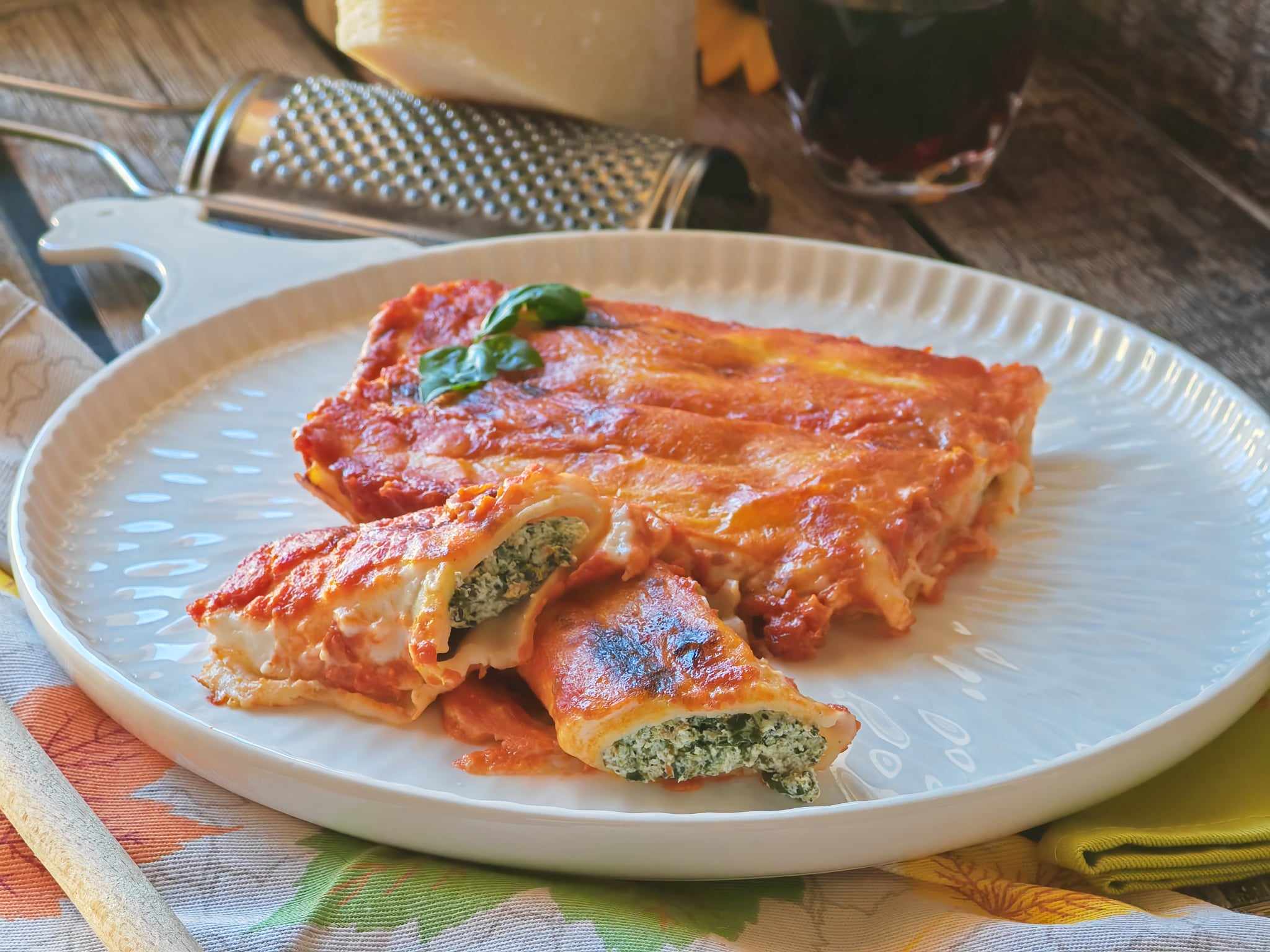 Cannelloni mit Ricotta und Spinat