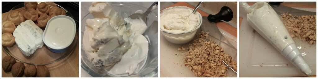 herzhafte Windbeutel gefüllt